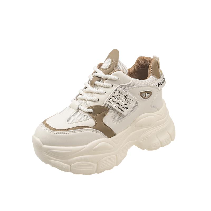 Fashion Women Chunky Sneakers Casual Platform Shoes 7.5CM Height Increased Thick Bottom Ladies Trainers Fashion Breathable Basket Femme
