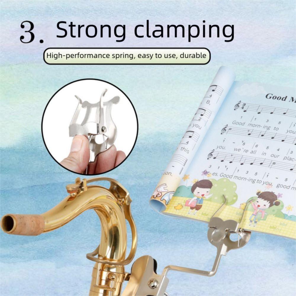 Lightweight Instrument Music Stand Vertical Trumpet Music Clip  Wind Instruments