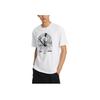 Nike Courtside Brooklyn Nets Letter Print Crew Neck T-Shirt Men Tops White DR6289-100