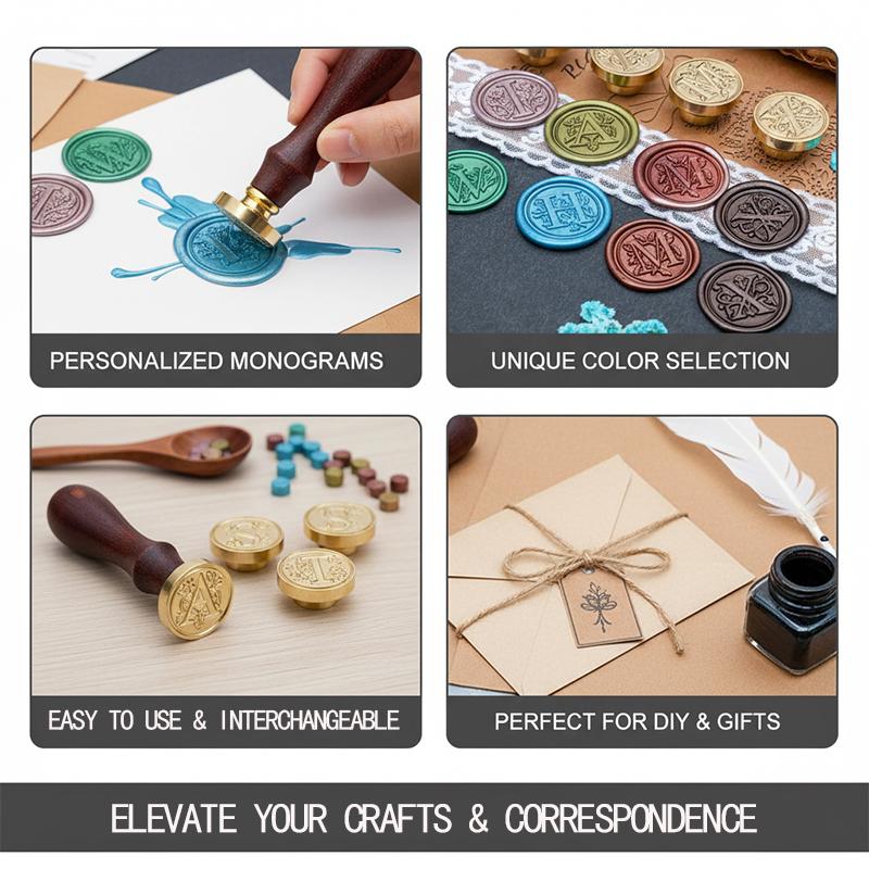 2PCS/SET Vintage Stamp Retro 26 Letters Wax Sealing Stamp Scrapbooking Wax Seal Craft Supplies Invitation/envelop Gift HCZ106-SB