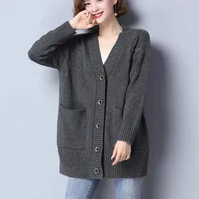 Sweater for Women Autumn Winter Thickened Pullover Sweater Warm Knitted Sweater Long Sleeve Cardigan Sweater Tops