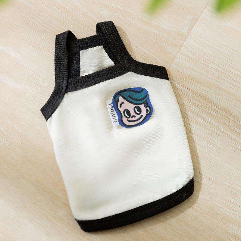 

Cute pet clothing spring and summer teddy bear vest thin breathable teddy bear cat dog clothes M (recommended weight 5-4kg)