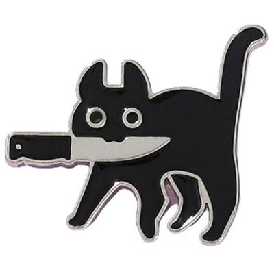 1PC Cat Pin Brooches Cat Enamel Pins Funny and Cute Cat Pins for Clothes Handbags Backpacks