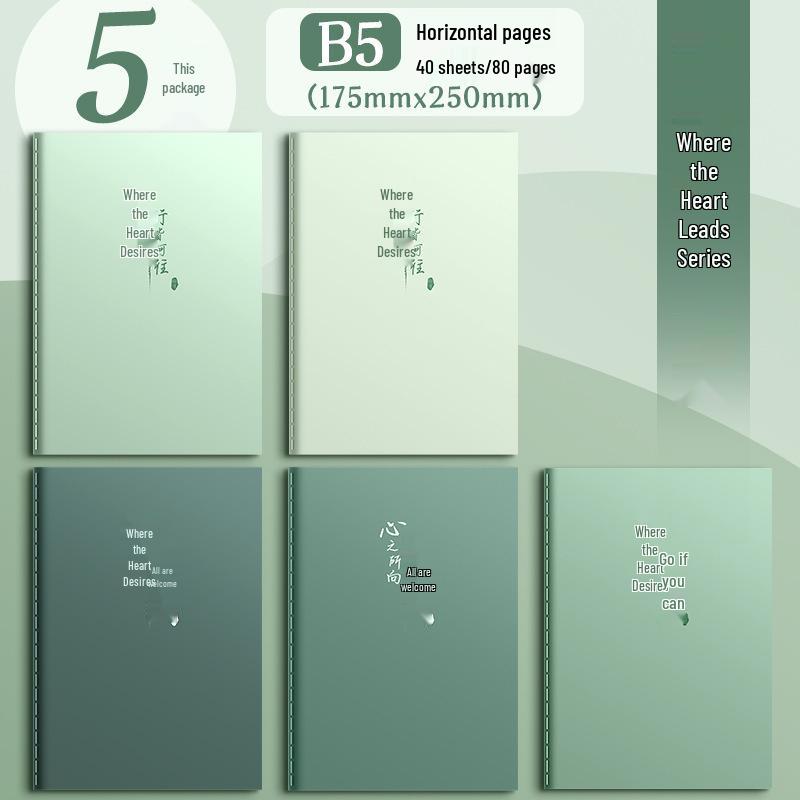 Neues großes Softcover-Notizbuch für Schüler - Mittelstufe bis Hochschulprüfungen