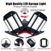 Bright Led Garage Light Deformable Ceiling Lighting with Adjustable Panels Shop Work Lamps for Storage Warehouse Workshop Light