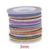 Brand New 14 Colors Glitter Striping Line Tape Sticker Set Art Decorations For Polish Gel 1/2/3mm