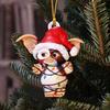Christmas Pendant Cartoon Acrylic Christmas Tree Ornament Festive Hanging Decoration with Lanyard
