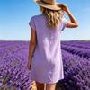 V Neck Button Front Casual Dress for Women Short Sleeve Vacation Outfits for Women Maxi Dresses for Women Spring Dresses for Women