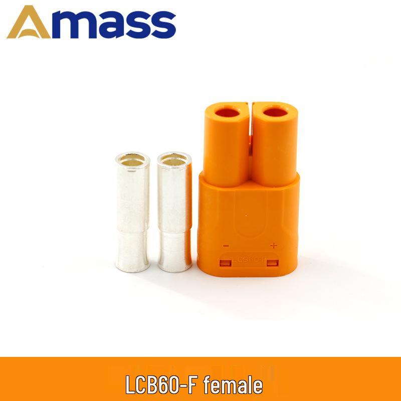 Amass LCB 40/50/60PW-M/F Crimp Purple Copper Silver-Plated Locking Circuit Board Connector