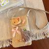 Summer Island Black Cat Mobile Phone Bag Handwoven Holiday Wind Starfish Shell Straw Messenger Bag Storage Bag