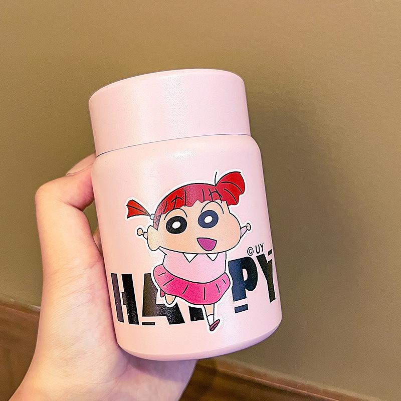 Crayon Shin-chan Mini Thermos Cup - Cute Portable Pocket Water Bottle for Kids 200ml