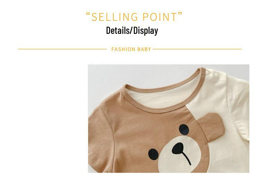 Korean Style Cartoon Baby Romper - Cute Summer Short Sleeve Jumpsuit for Newborns