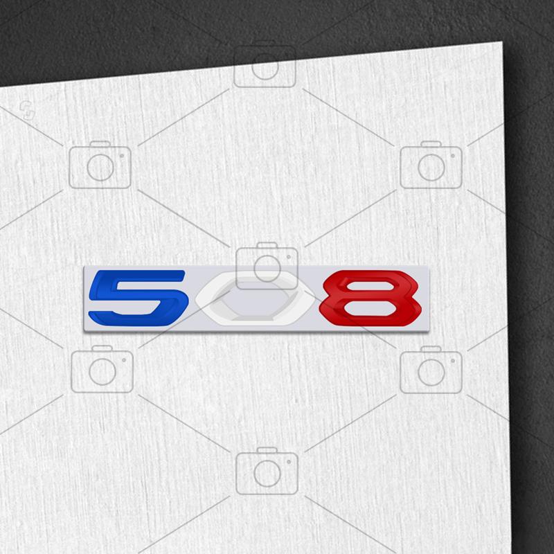 Car Metal Body For Peugeot 508 408 308 208 Logo French Tricolor Letter Decals Styling Badge Trunk Fender Emblems Sticker ENH5