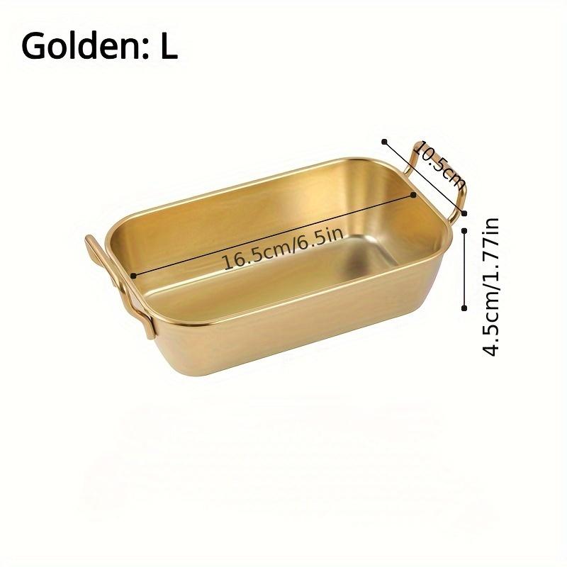 Quadratische Platte aus Edelstahl mit Deckel, rechteckige Pfanne zur Lebensmittelaufbewahrung, kommerzielles Geschirrtablett, großer erfrischender Lunchbox-Behälter