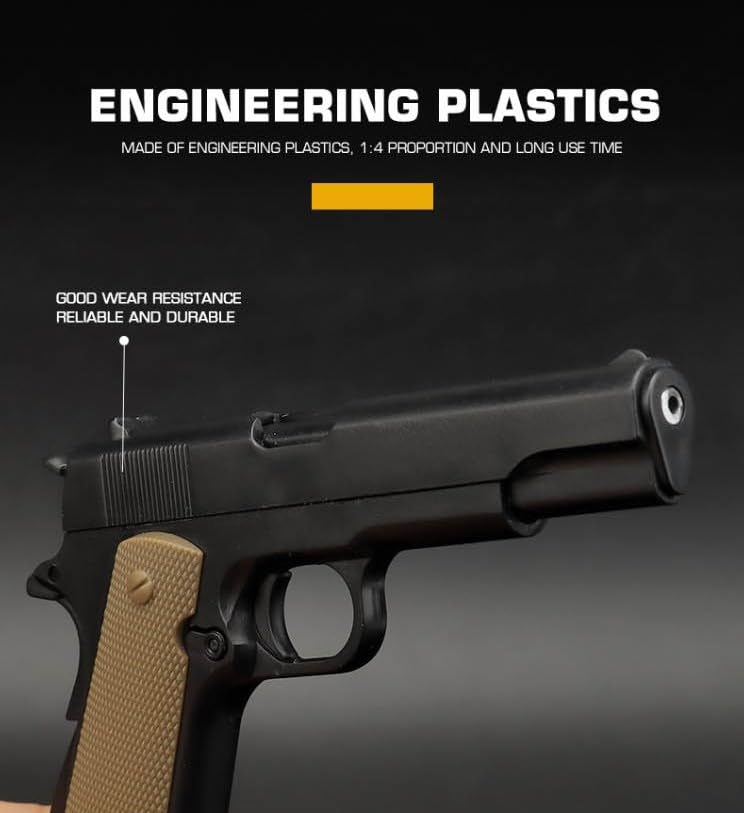 M1911 Keychain Scale Model Movable Detachable Resin Black Color [ZepoR] 1/4 Gun, Slide, Magazine, Slide, AC-13-T