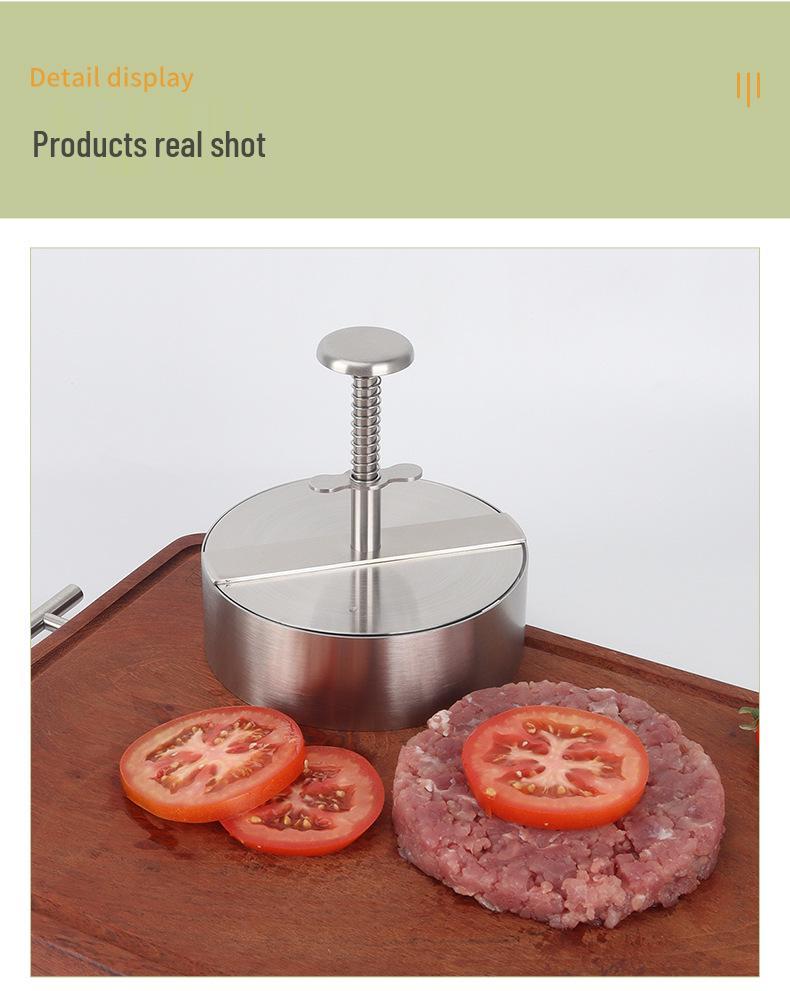 Stainless Steel Non-stick Hamburger Press for Kitchen