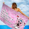 Kawaii O-Opanchu Usagi Beach Towel Cartoon Cute Summer Kids Large Bath Pool Beach Towel Microfiber Absorbent For Swimming Travel
