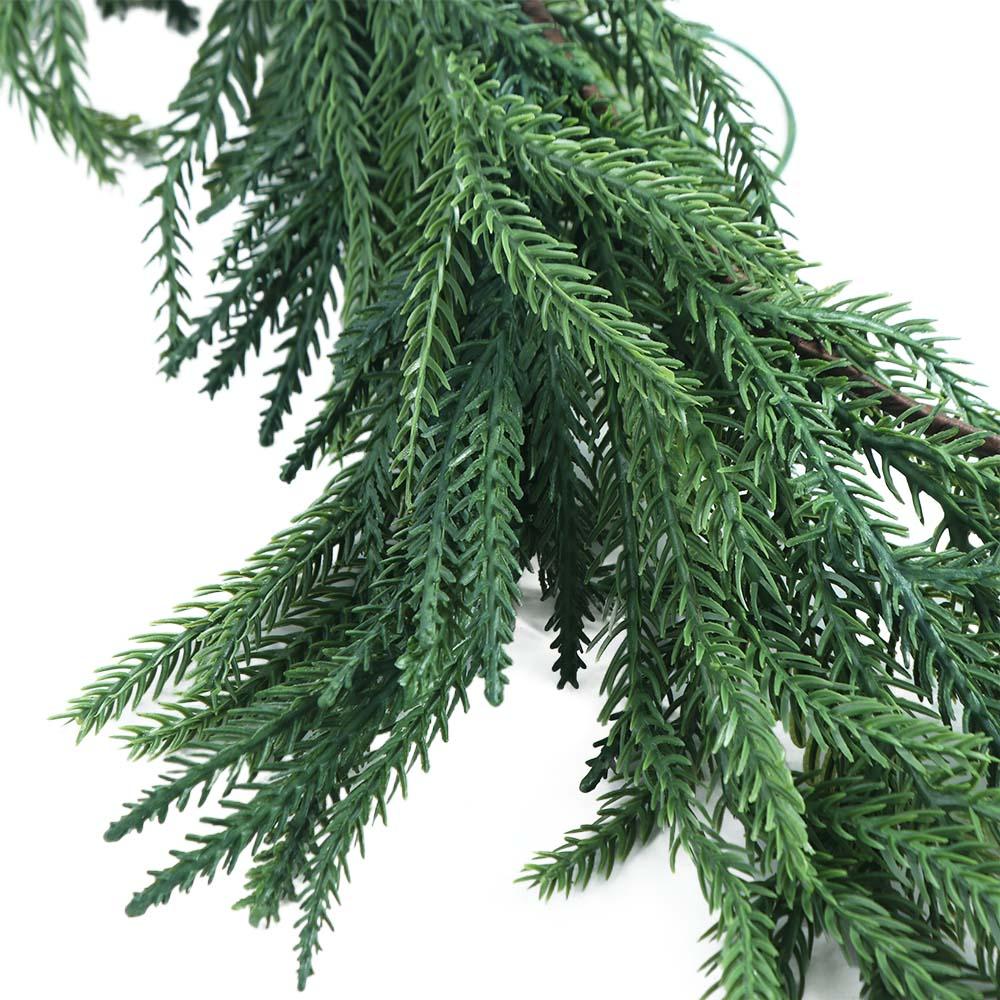 Pine Needles Artificial Norfolk Pine Garland Real Touch Christmas Decoration Garland  Winter Decor