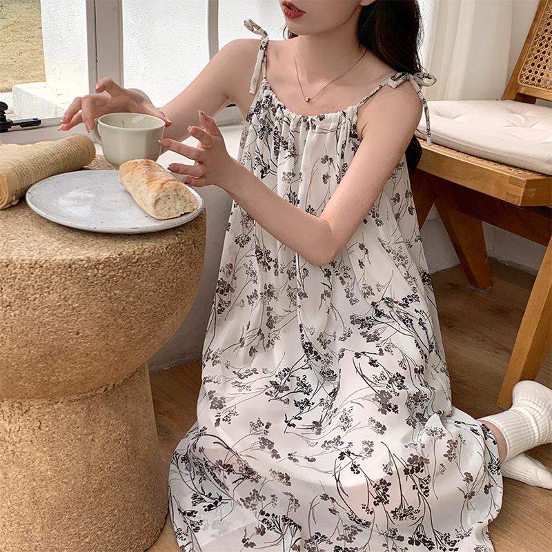 Women's Cloud Cotton Summer Sleep Dress - Stretchy, Breathable Camisole Pajamas