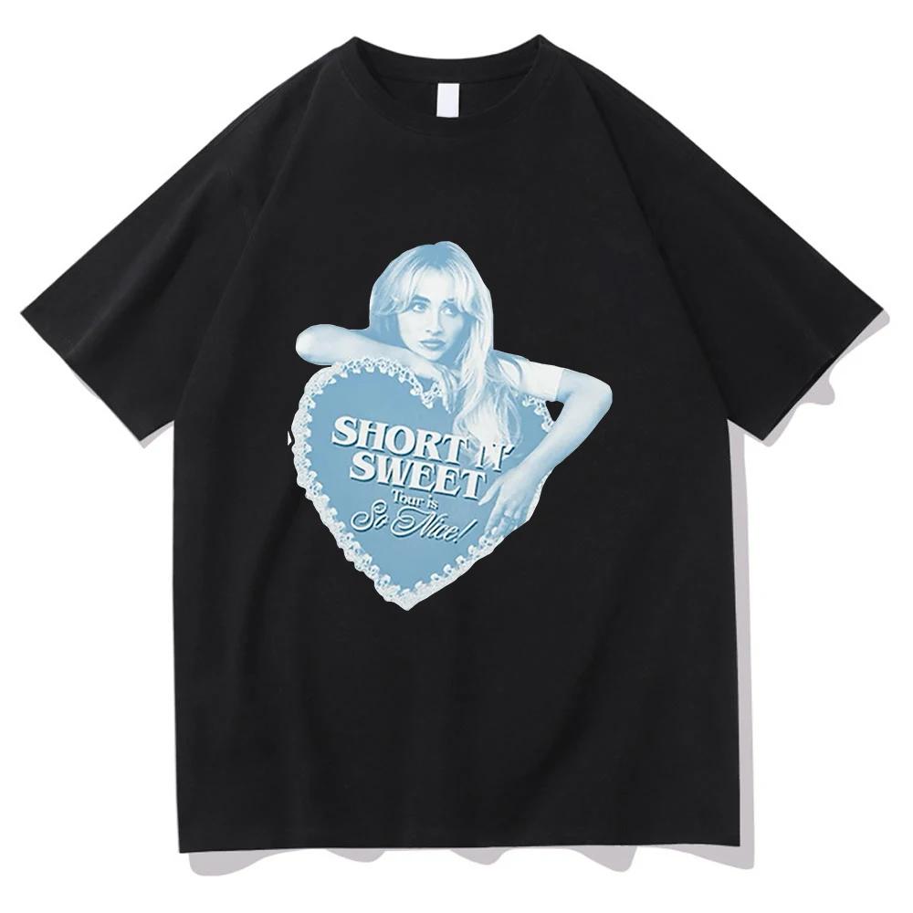 Letní Krátké N’ Sladké Turné 2026 Tričko Sabrina Carpenter Fanoušek Pánské Dámské Oblečení Harajuku Letní Topy Grafická Trička Vintage