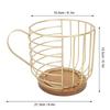 Large Capacity Coffee Pod Holder Solid Wood Base Mug Shape Mug Shape Coffee Pod Holder Wire Basket Anti-Slip Design