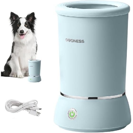 DOGNESS W01 Автоматическая мойка лап для собак малых и средних пород (белый) светло-синий