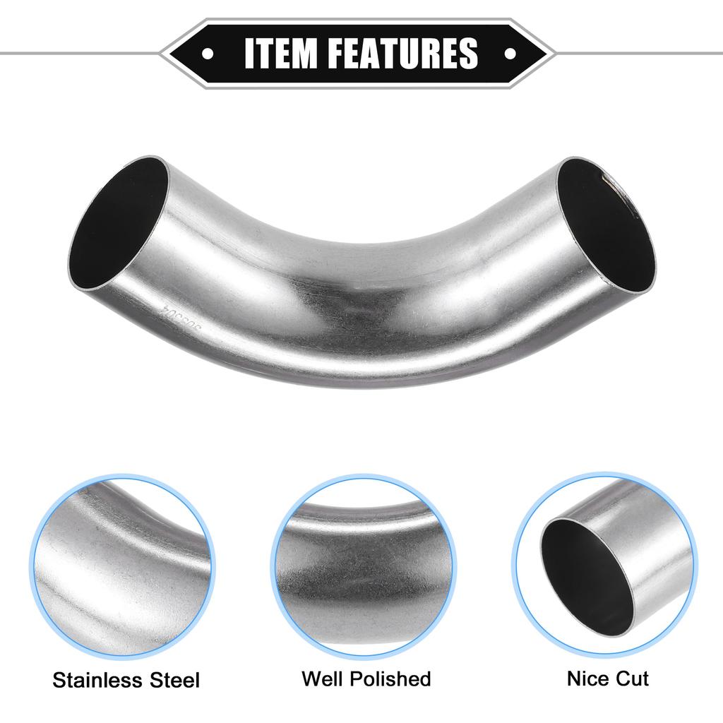 A ABSOPRO Bend Elbow Pipe Tube DIY Exhaust Tracheal Intercooler Intake Tube for Car