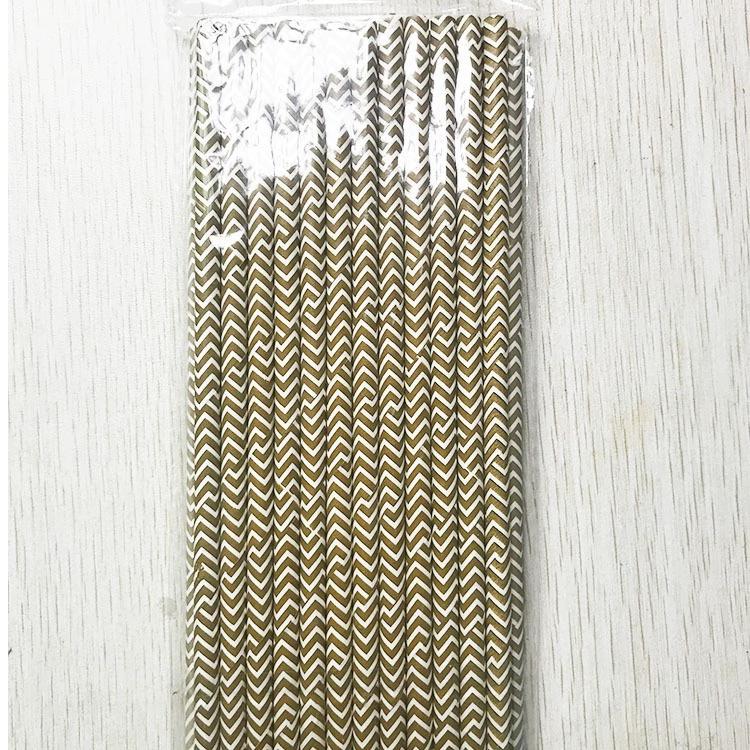 New 25 Pieces Stripe Paper Straws Disposable Straws Festival Event & Party Supplies Birthday Party Party Supplies 2025