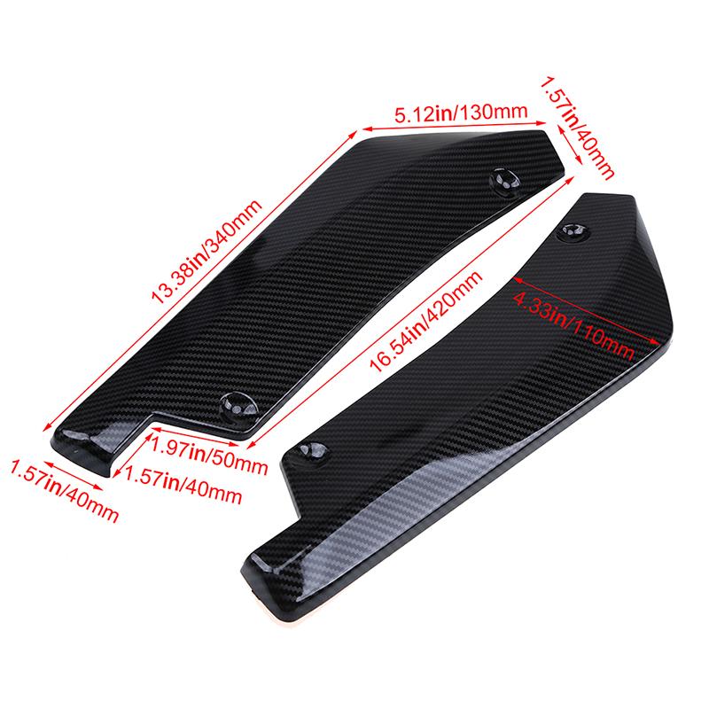 Universeller Auto-Heckstoßstangen-Spoilerlippen-Splitter-Haifischspoiler Kratzschutz-Schutzfolien-Winkel-Splitter-Dekorationszubehör