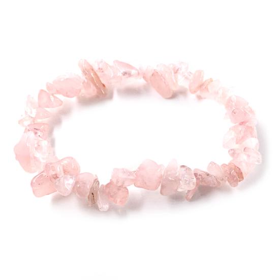 

Браслет из камней неправильной формы, универсальный, на натуральной эластичной резинке, женский браслет, украшение для руки розовый