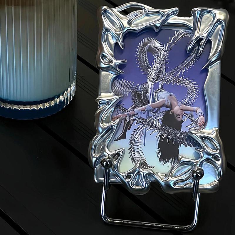 Original Design Electroplate Plasitic Frame Kpop Idol Photocard Holder Creative 3 Inch Photo Card Holder Photo Sleeve