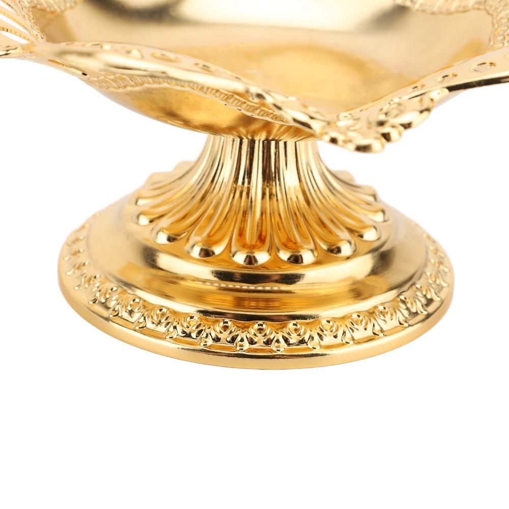 4pcs Multifunctional Design Fruit Serving Tray Gold Finish Tea Serving Platter  Dining Table Use