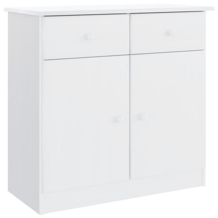 VidaXL Buffet ALTA blanc 77x35x73 cm bois massif de pin 353942