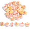 10/12Pcs Strawberry Cake Resin Cartoon Charms Diy Keychain Necklace Earrings Jewelry Making Accessories