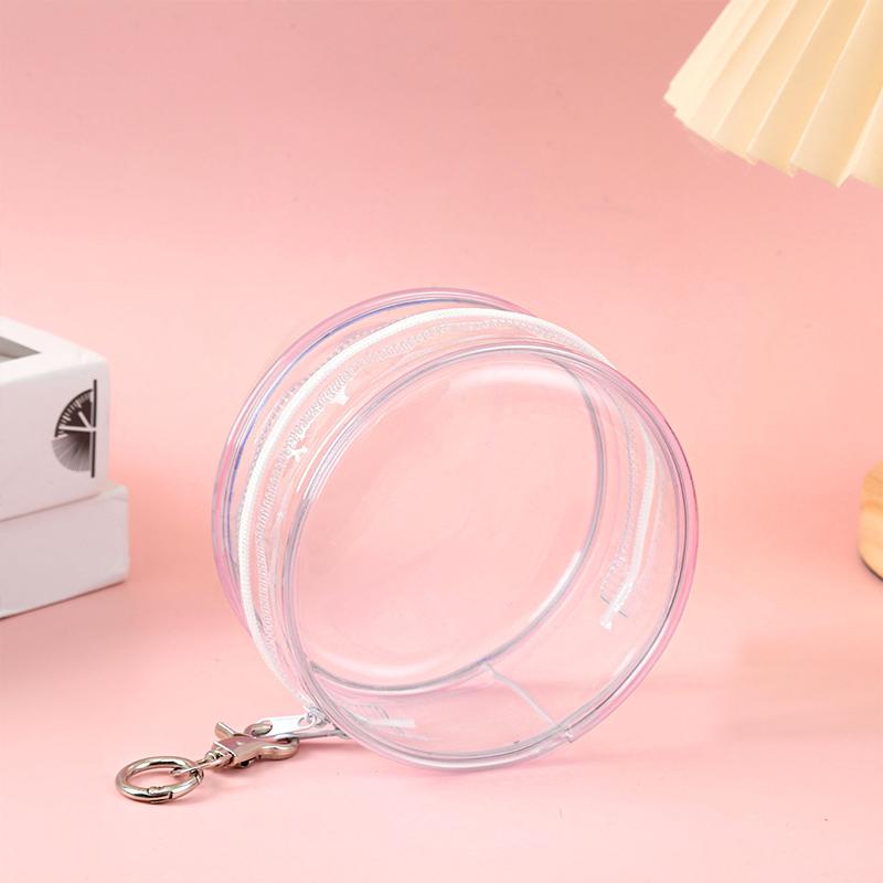 12*12cm Display Portable High Transparency Cute Doll Storage Bag Fashion Accessories Circular Design Pendant 9 Colors