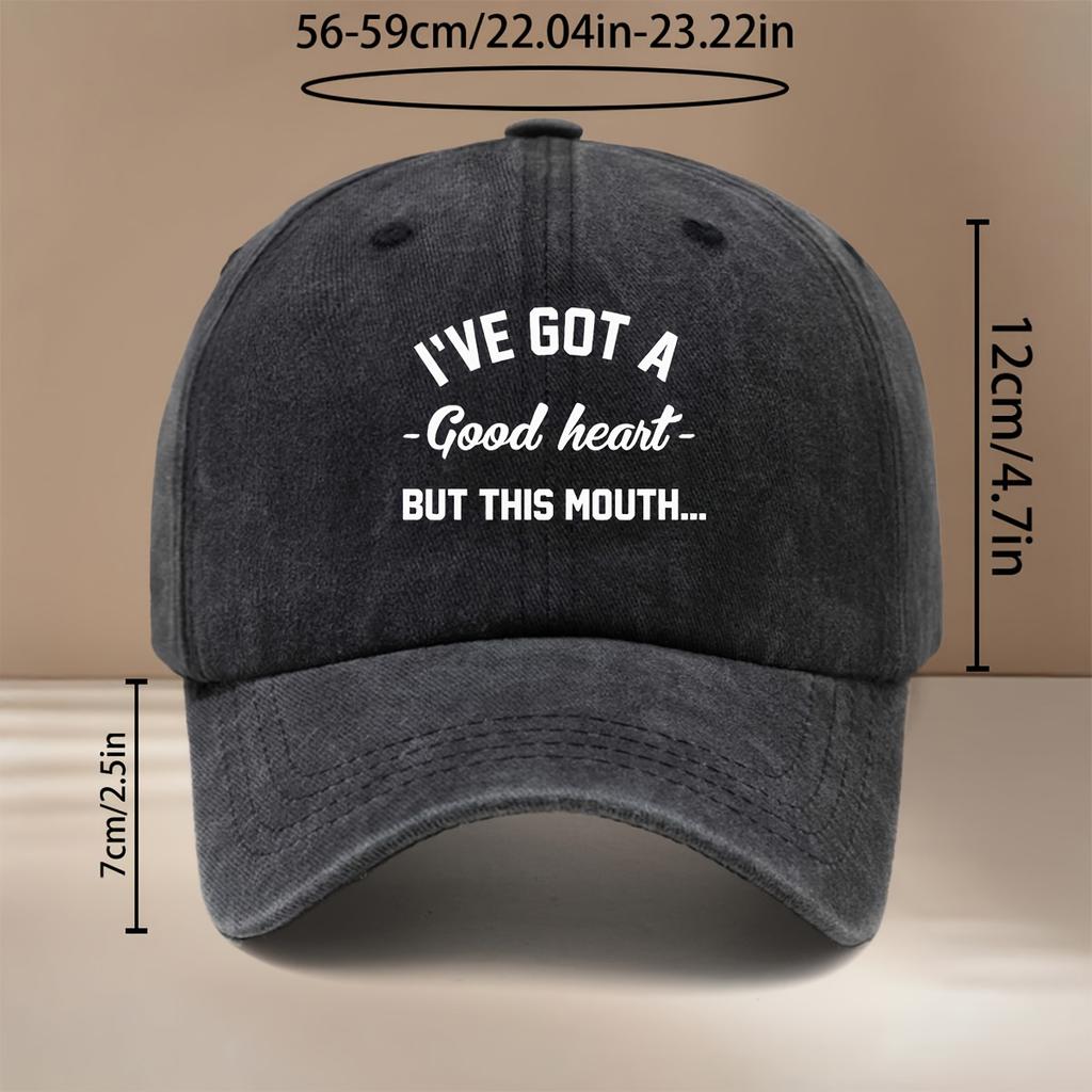 Uniform Cap for Men and Women, Straightforward and Humorous Style, Light and Comfortable Curved Brim Trucker Hat