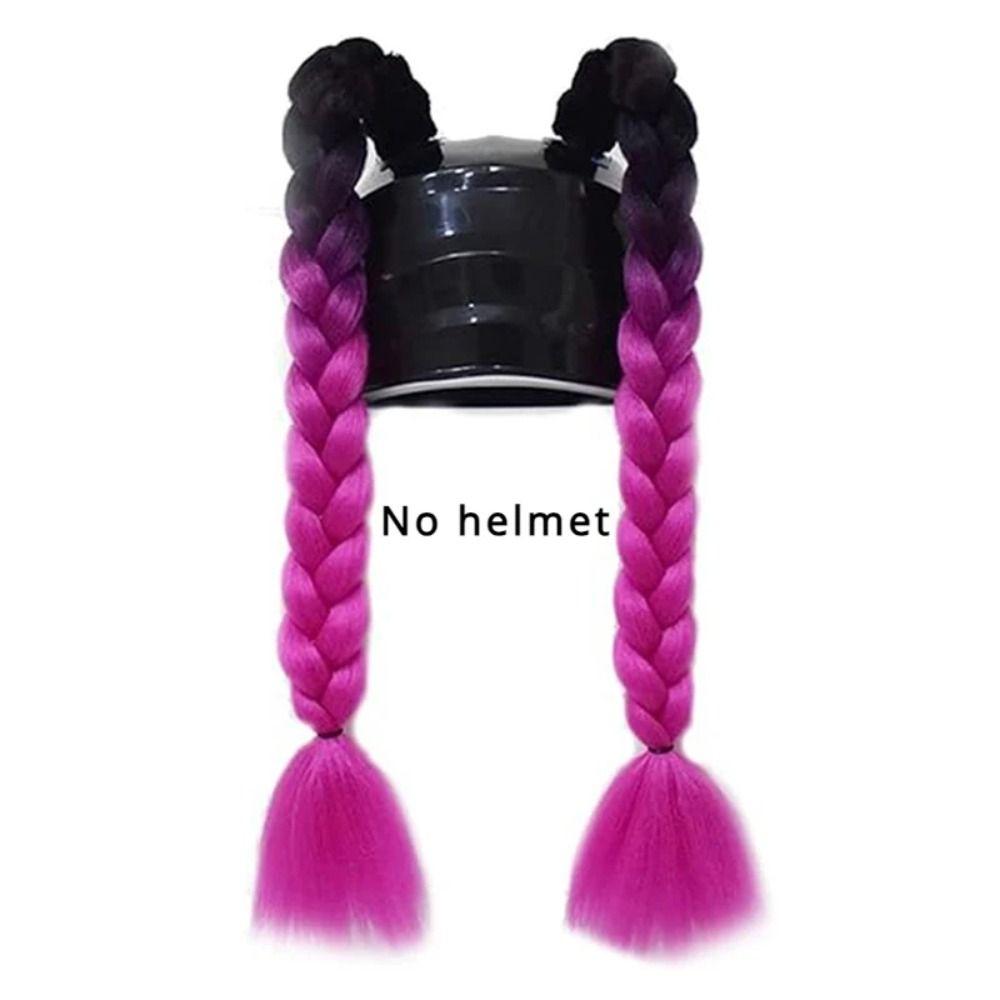 

С присоской для мотоциклетного шлема косы Colorul Twist Dual Pigtail для мотоциклетных шлемов чёрный/розы красного