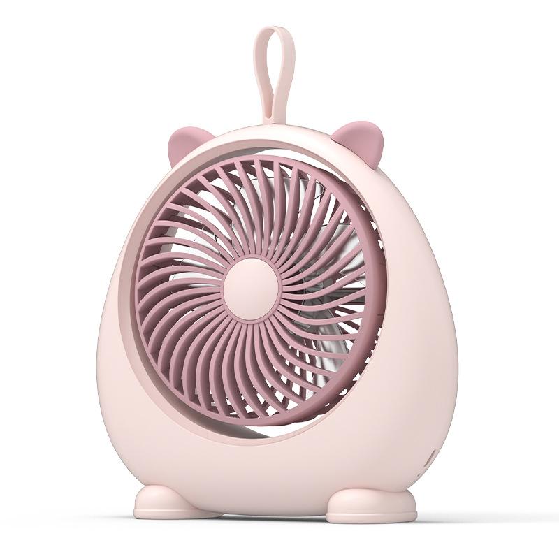 

Cute Cat Ear Design Portable Fan USB Rechargeable Cooling Fan with 3 Wine Speed Adjustments,Size L Pink