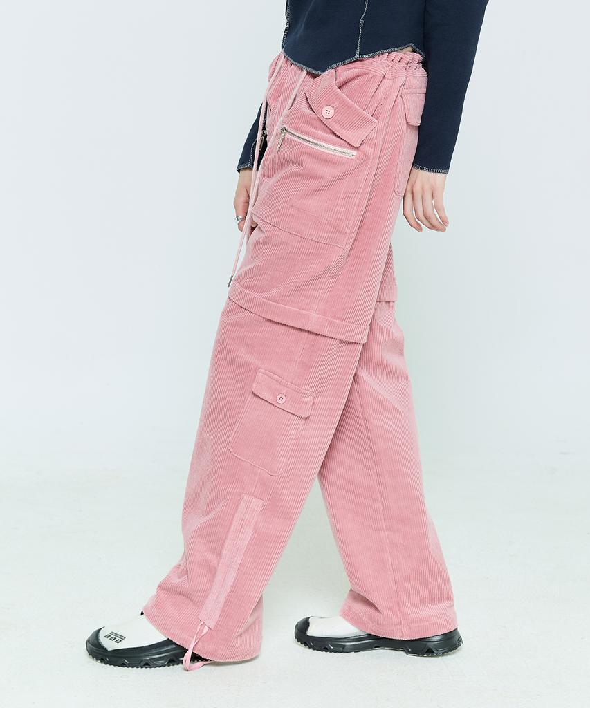 LARTIGENT L6 Corduroy Pocket Pants(Pink)