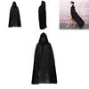 Halloween Cloak Cosplay Grim Reaper Vampire Witch Wizard Robe Party Adult Children Single-layer Black Cloak Cape