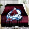 Colorado Avalanche Blanket Flannel Throw for Sofa, Travel, Camping, Livingroom, Office, Chair and Bed Soft and Warm Holiday Birthday gifts