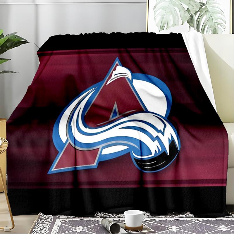 Colorado Avalanche Blanket Flannel Throw for Sofa, Travel, Camping, Livingroom, Office, Chair and Bed Soft and Warm Holiday Birthday gifts