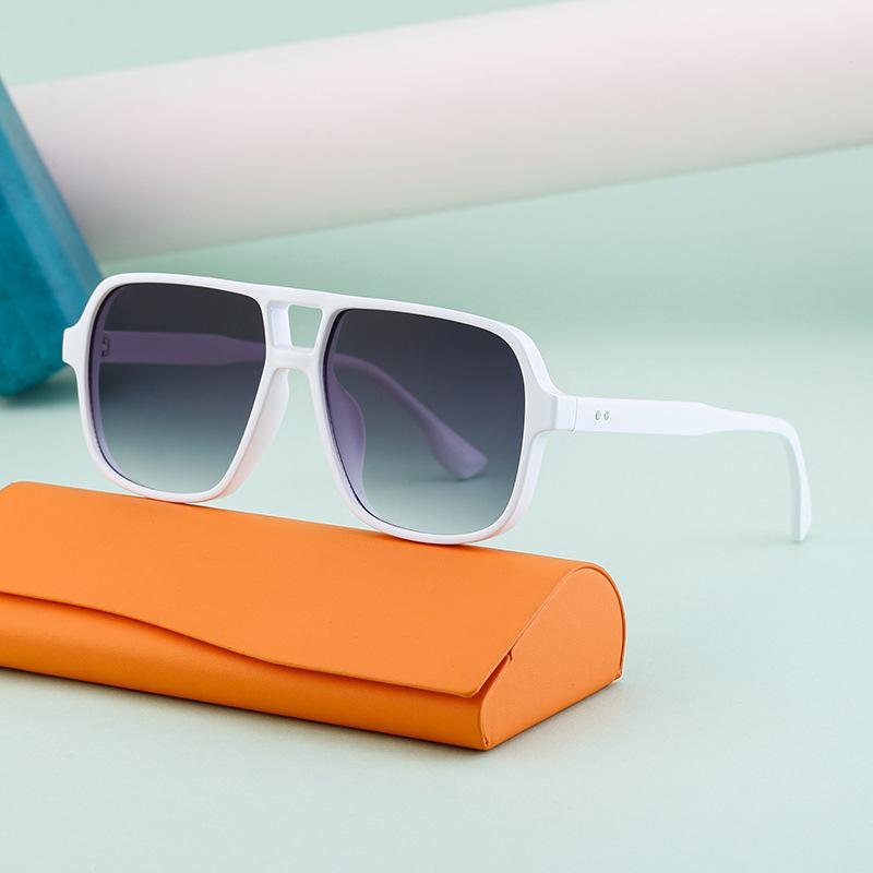 Ochelari de Soare Vintage cu Bară Dublă Bărbați Cadru Mare Ochelari de Soare pentru Condus Nuanțe pentru Bărbați