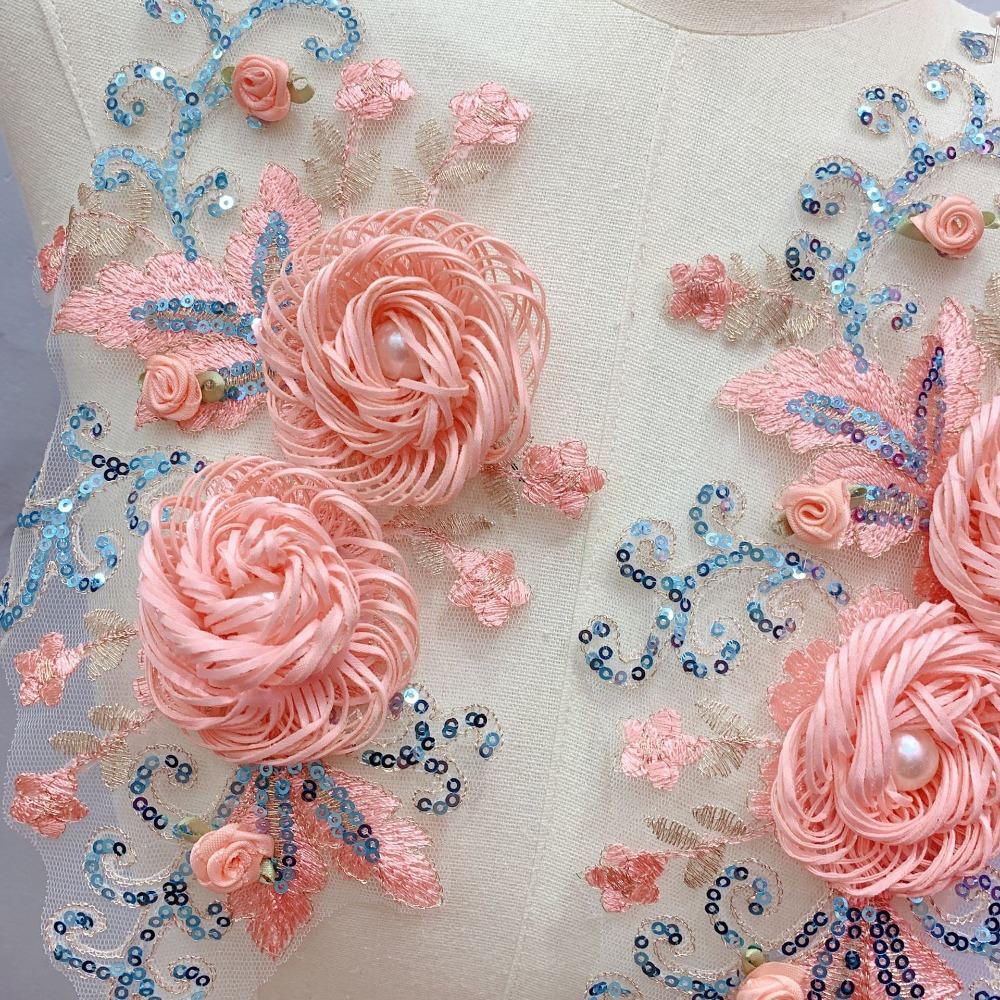 Detailed Embroidery Flower Decorations Patches Handmade Cloth Applique  Dressmaking