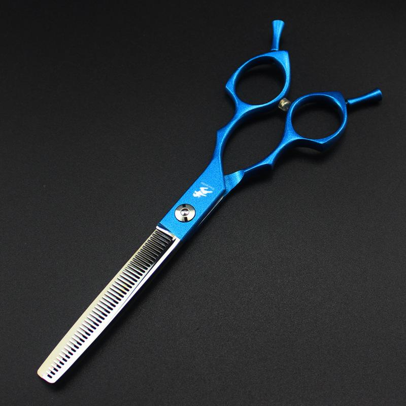 Freelander de 6,5 polegadas, tesoura de beleza para dentes de animais de estimação, tesoura de beleza colorida, tesoura fina, tesoura de dentes densos