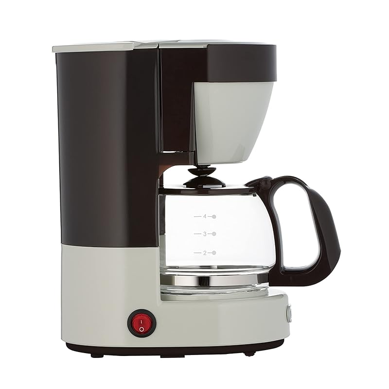 Kávovar na 4 šálky Toffy K-CM1 (popelavě bílá) typ odkapávání Automatická funkce udržování teploty skleněná nádoba Se síťovým filtrem K-CM1-AW