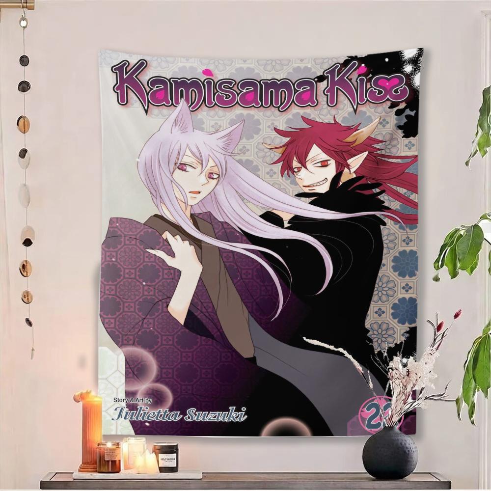 Jmg Household Supplies Unisex Kamisama Kiss Tomoe & Akura-Ou Tapestry, Anime Wall Hanging, Japanese Manga Room Decor For Fans Bedroom Dorm