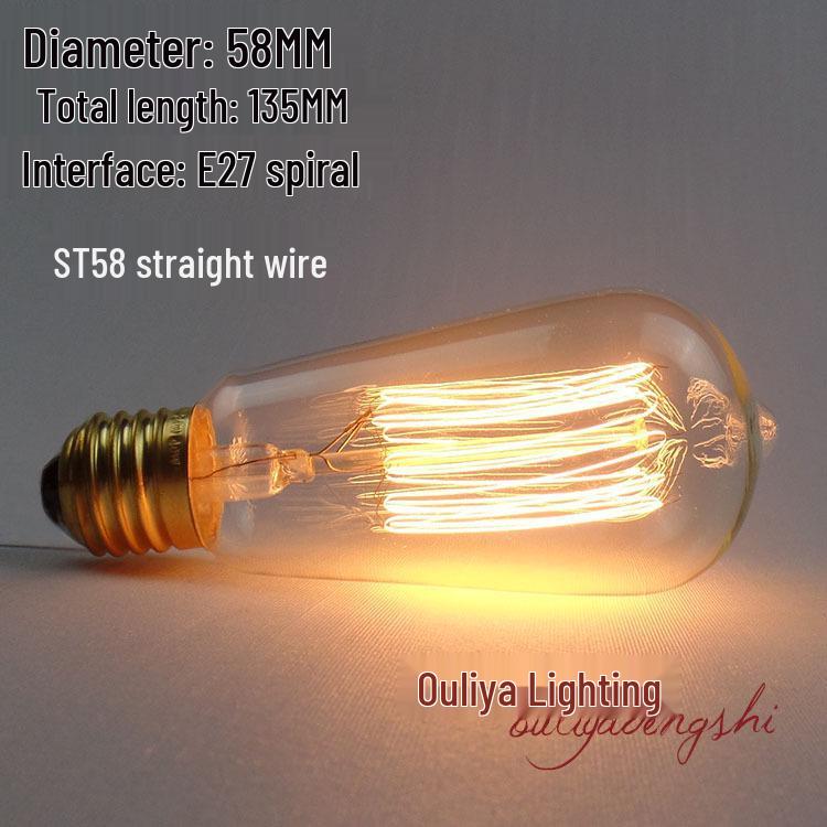 Edison Retro Dimmable E27 Filament Bulb 110V/220V Nostalgic Decor