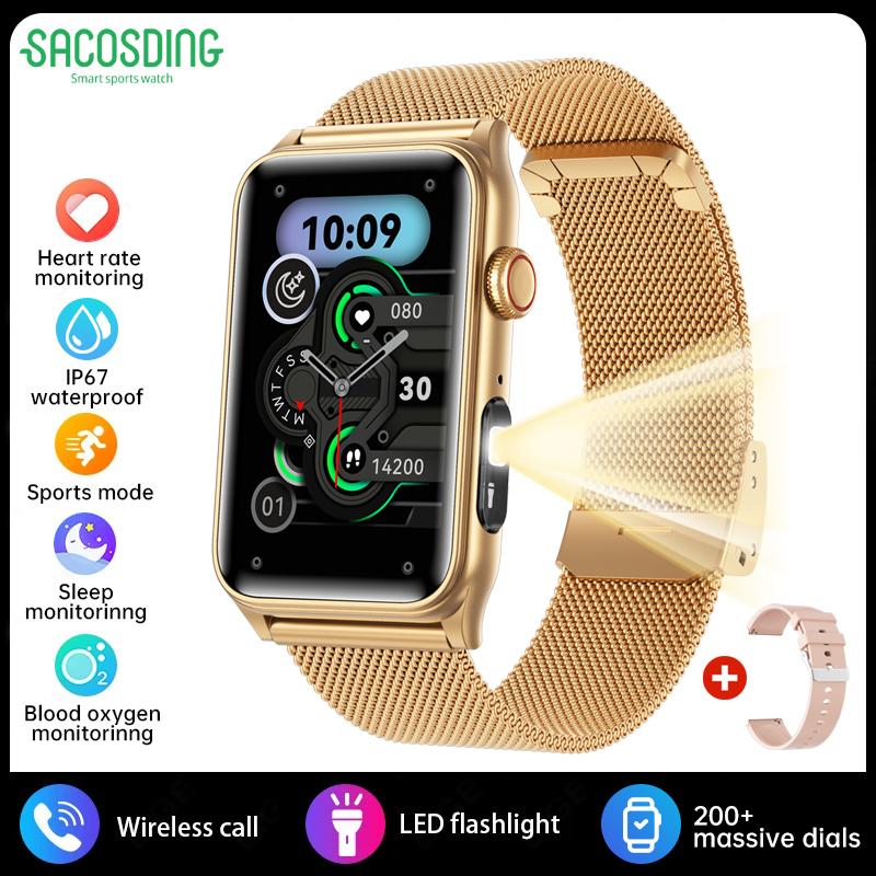 2025 New 1.57-inch 200 * 320 High-definition Touch Screen Heart Rate Monitoring LED Waterproof Fitness Couple Smart New Watch