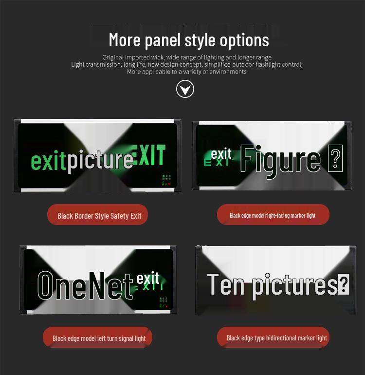 LED Exit Sign: Emergency & Fire Safety Indicator Light